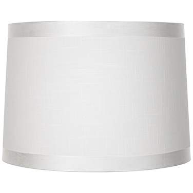 Springcrest Reba White Ribbon Trim Tapered Drum Shade 13x14x10 (Spider)