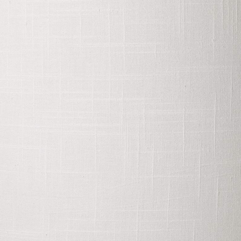 Image 2 Springcrest Reba White Ribbon Trim Tapered Drum Shade 13x14x10 (Spider) more views