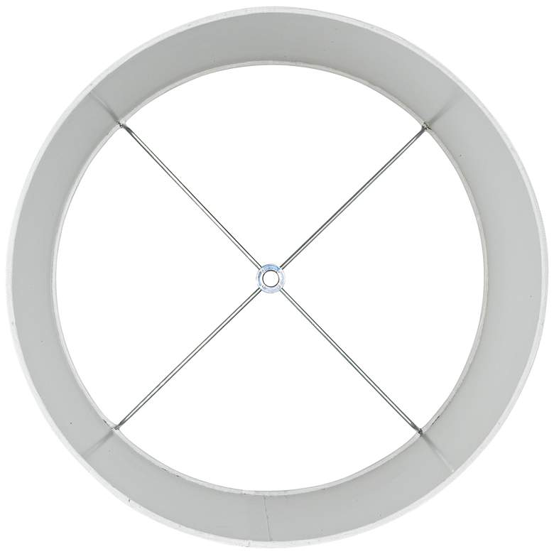 Image 4 Springcrest Reba White Ribbon Trim Tapered Drum Shade 13x14x10 (Spider) more views