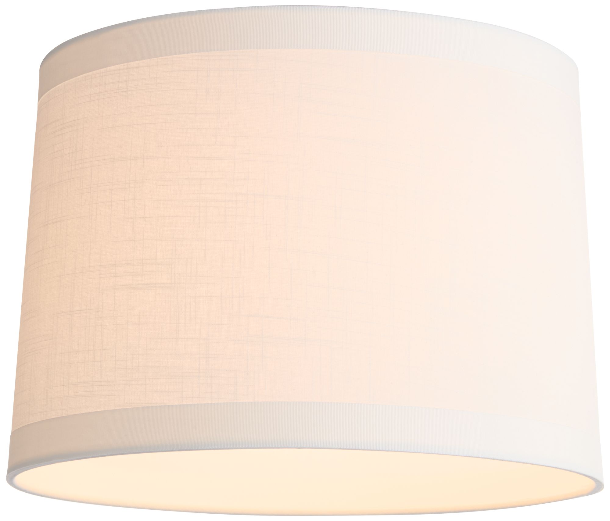 Springcrest Reba White Ribbon Trim Tapered Drum Shade 13x14x10 (Spider)