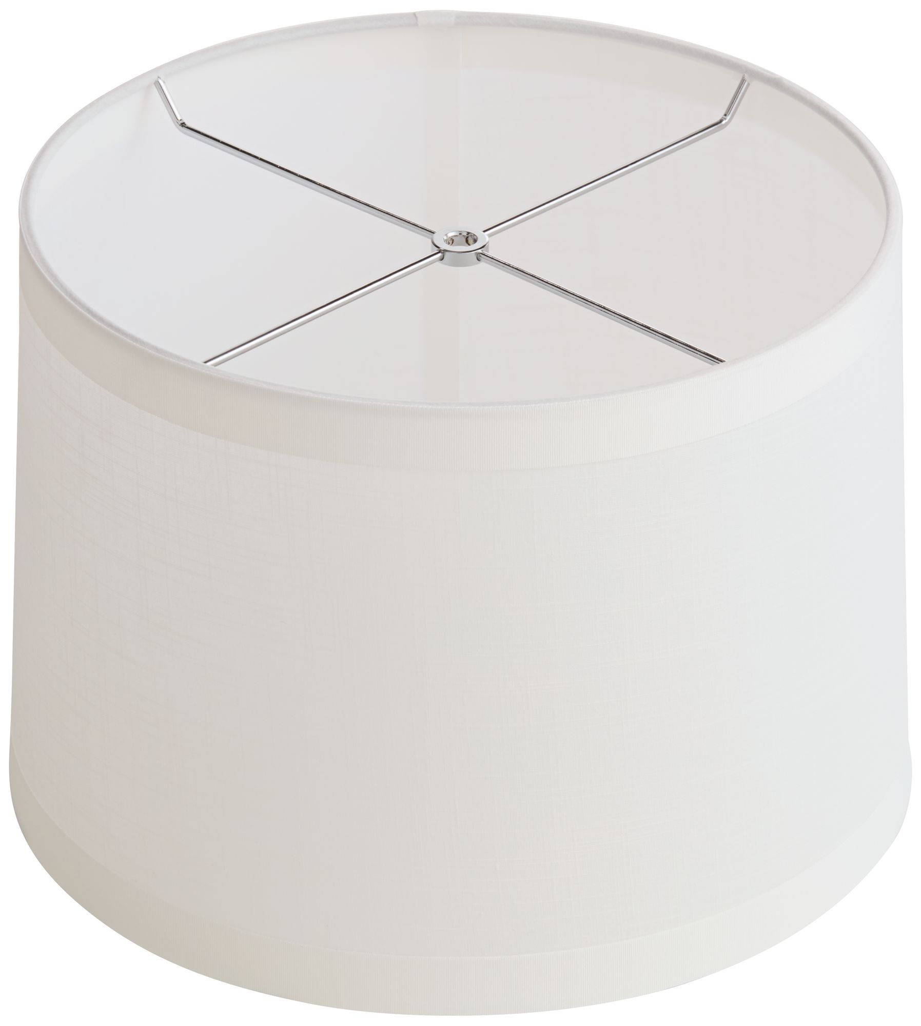 Springcrest Reba White Ribbon Trim Tapered Drum Shade 13x14x10 (Spider)