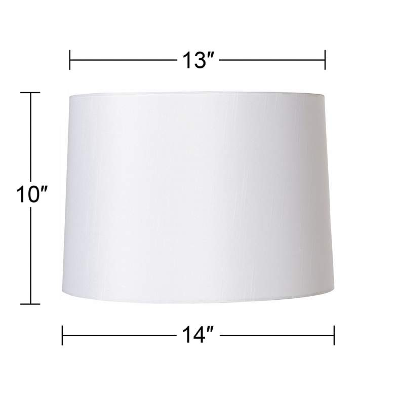 Image 5 Springcrest Reba Winter White Fabric Hardback Lamp Shade 13x14x10 (Spider) more views