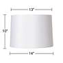5_Springcrest Reba Winter White Fabric Hardback Lamp Shade 13x14x10 (Spider) more views