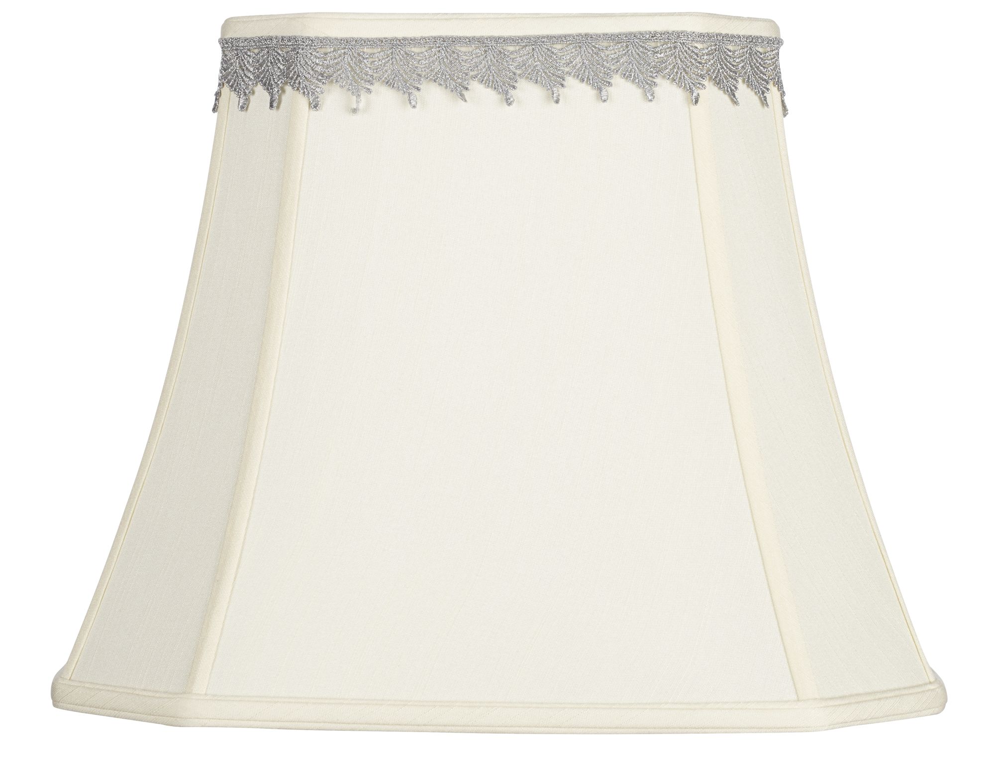 Image Springcrest Rectangular Shade with Silver Leaf Trim 10x16x13 (Spider)