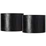 1_Springcrest Reptile Print Black Set of 2 Drum Shades 15x15x11 (Spider)