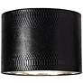 3_Springcrest Reptile Print Black Set of 2 Drum Shades 15x15x11 (Spider) more views