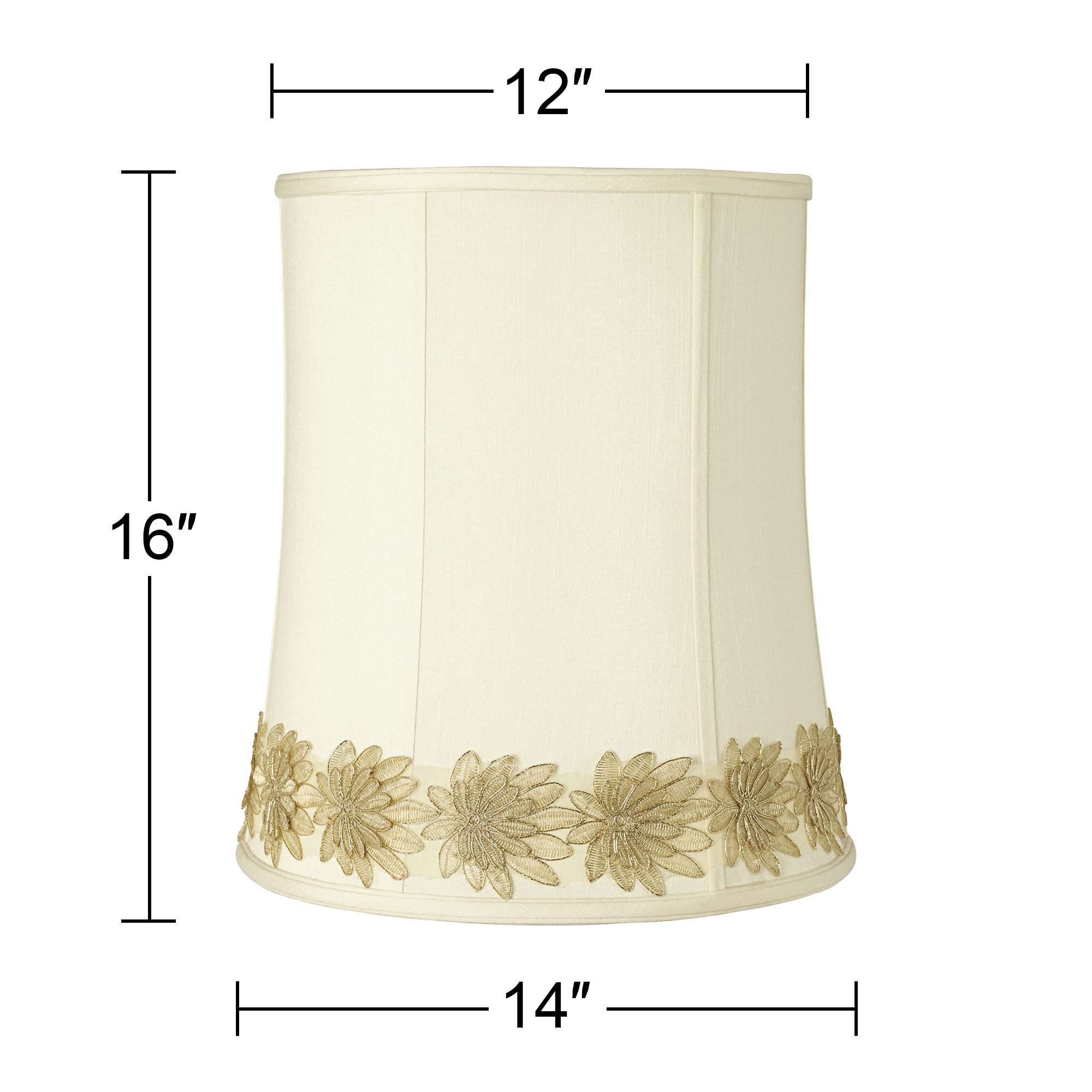 Image 3 Springcrest Reuben Deep Shade with Gold Flower Trim 12x14x16 (Spider) more views