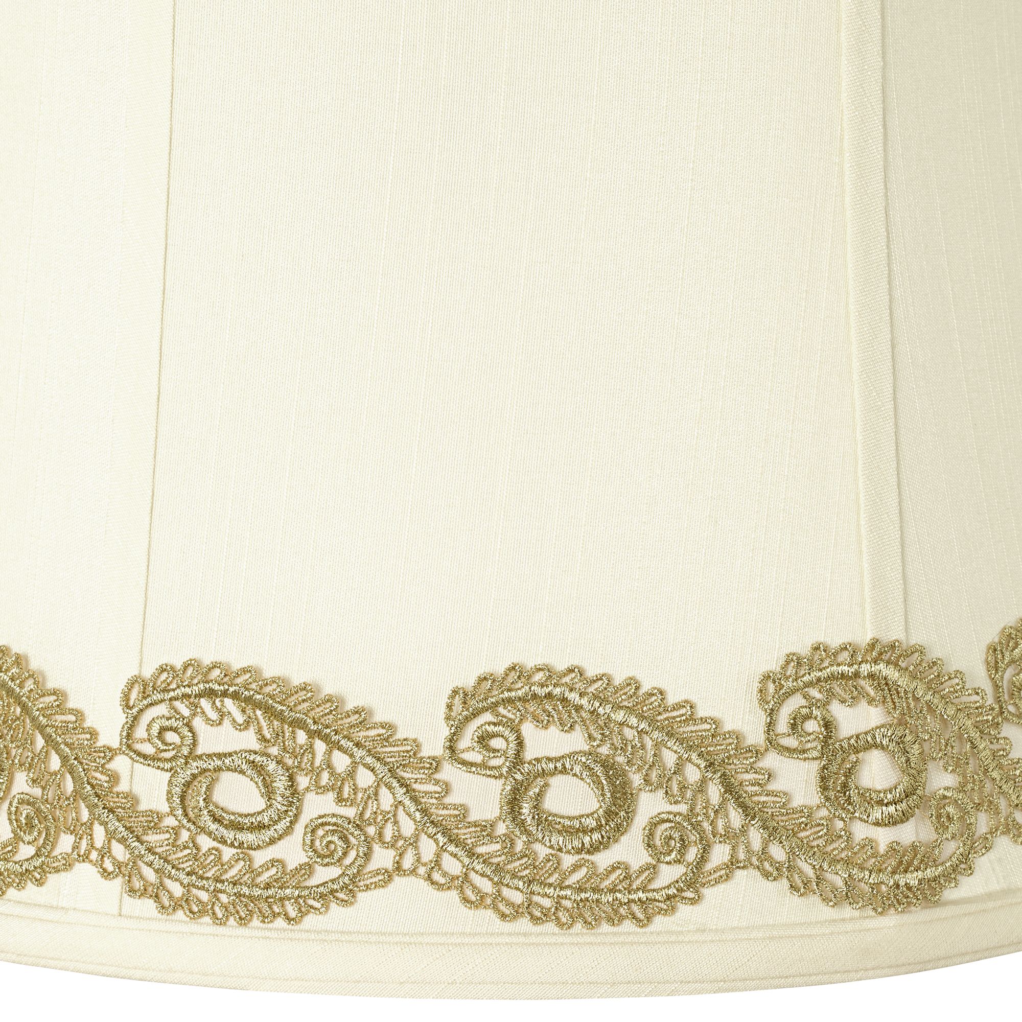 Image 2 Springcrest Reuben Deep Shade with Gold Vine Lace Trim 12x14x16 (Spider) more views