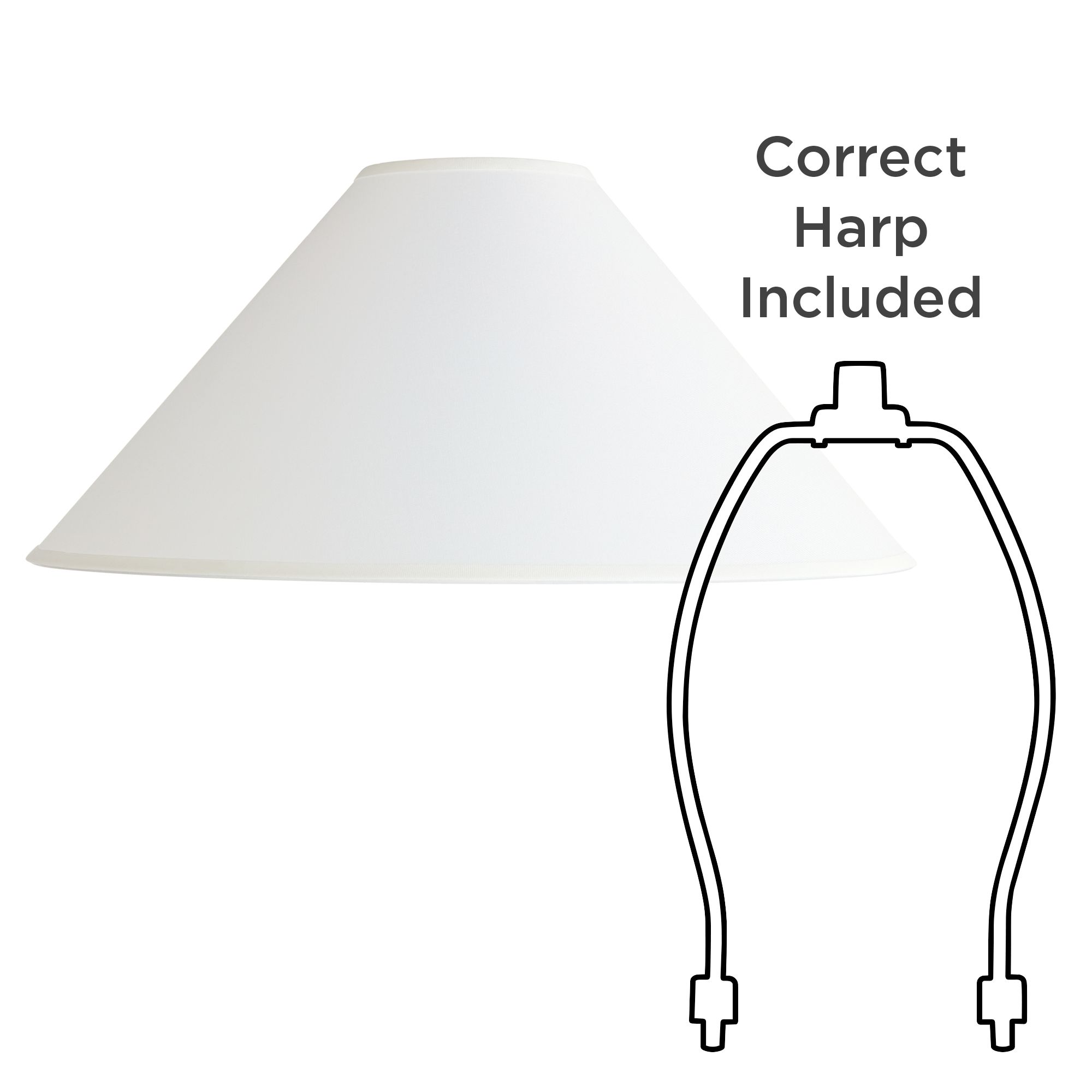 Springcrest Rolla White Linen Chimney Large Lamp Shade 6x23x13.5 (Spider)