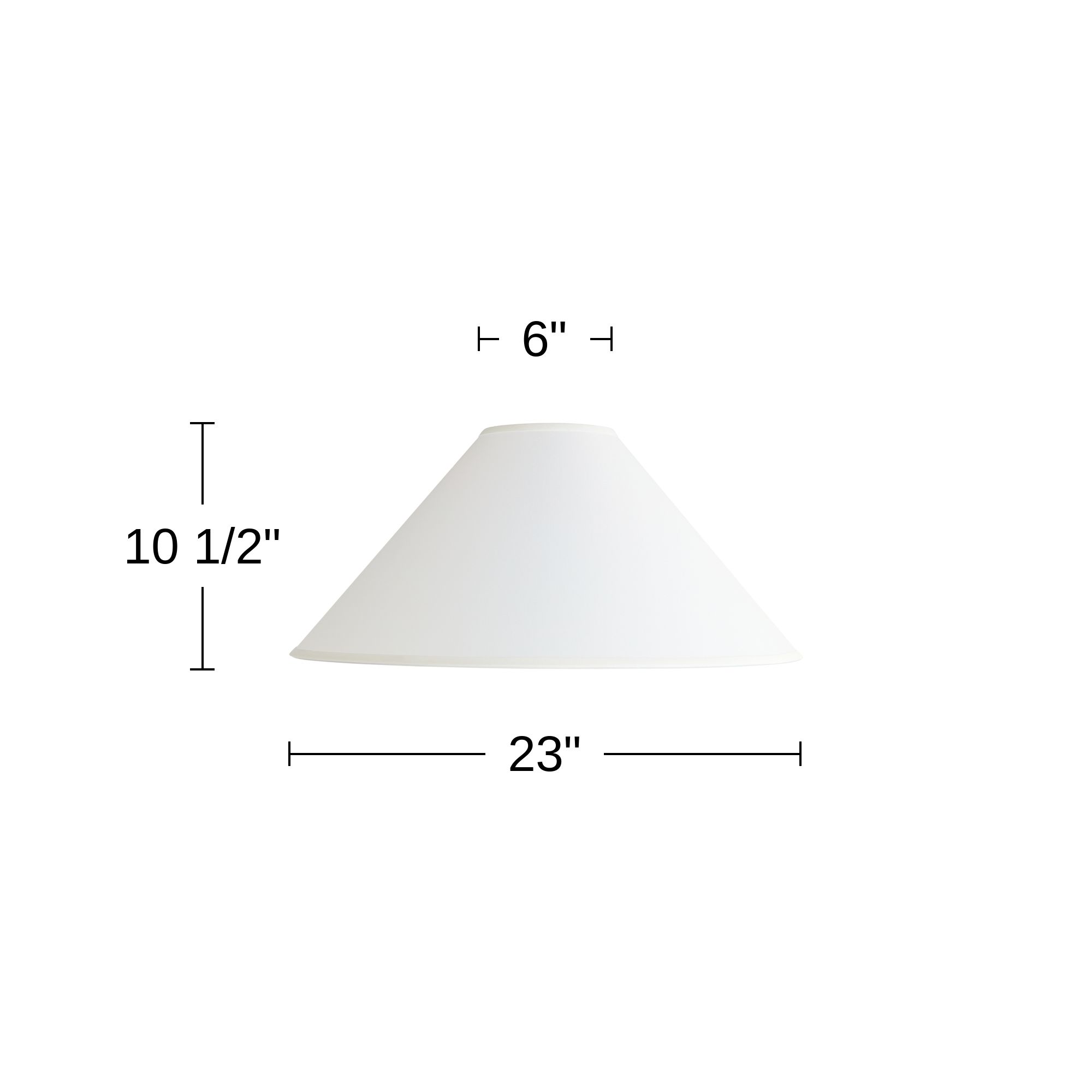 Springcrest Rolla White Linen Chimney Large Lamp Shade 6x23x13.5 (Spider)