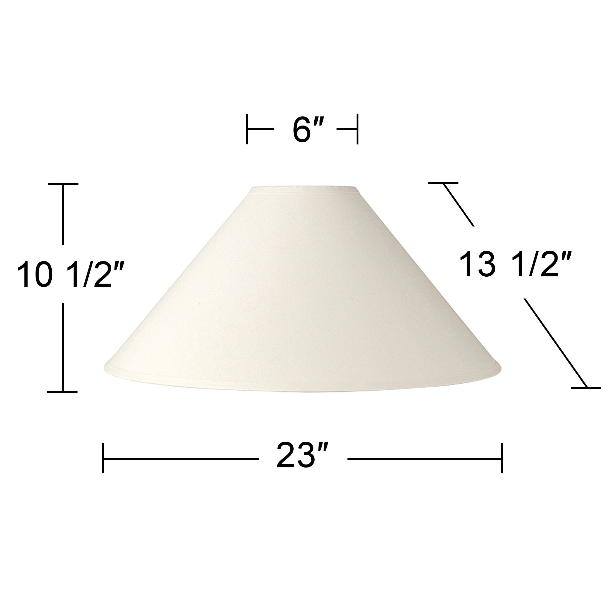 Image 4 Springcrest Rolla White Linen Chimney Large Lamp Shade 6x23x13.5 (Spider) more views