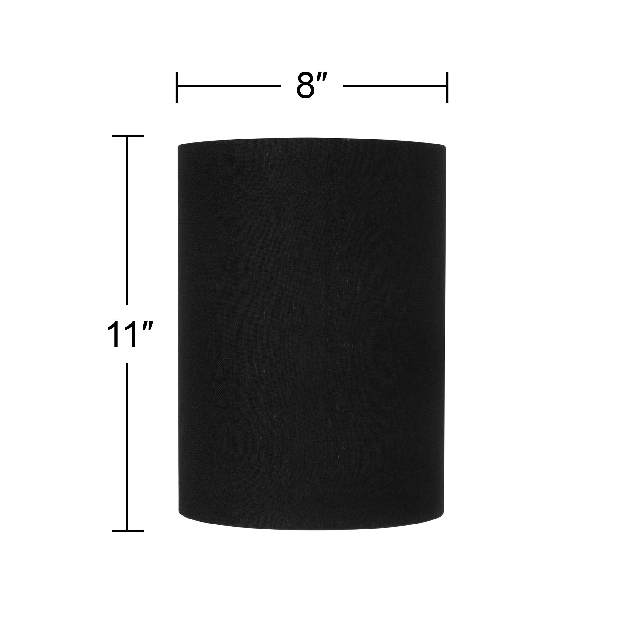 Image 3 Springcrest Rollie Black Linen Small Cylinder Lamp Shade 8x8x11 (Spider) more views