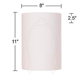 Image5 of Springcrest Rollie White Cotton Small Drum Cylinder Shade 8x8x11 (Spider) more views