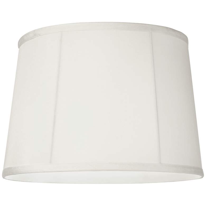 Image 3 Springcrest Round Softback Off-White Tapered Drum Shade 12x14x10 (Spider) more views