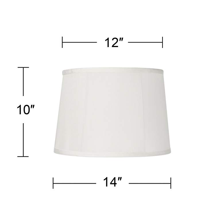 Image 5 Springcrest Round Softback Off-White Tapered Drum Shade 12x14x10 (Spider) more views