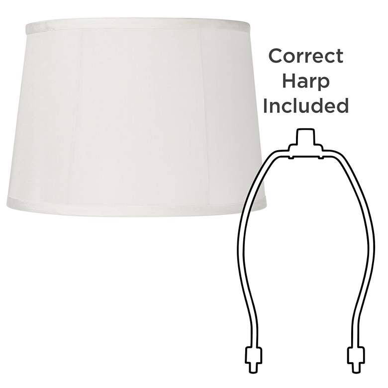 Image 6 Springcrest Round Softback Off-White Tapered Drum Shade 12x14x10 (Spider) more views