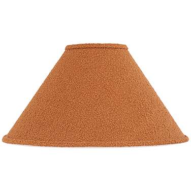 Springcrest Rust Camel Brown Boucle Woven Fabric Tapered Shade 6x19x10
