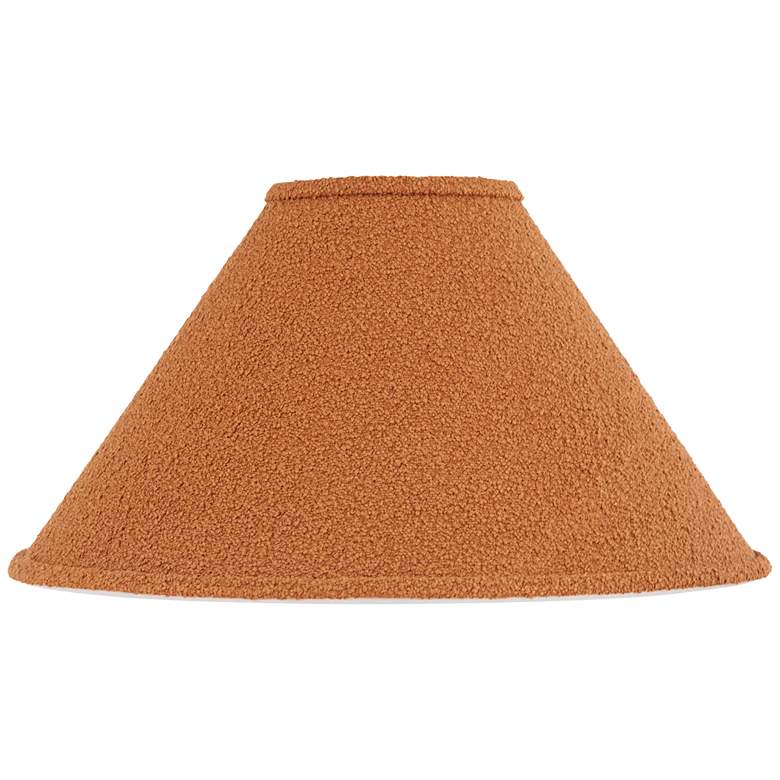 Image 1 Springcrest Rust Camel Brown Boucle Woven Fabric Tapered Shade 6x19x10