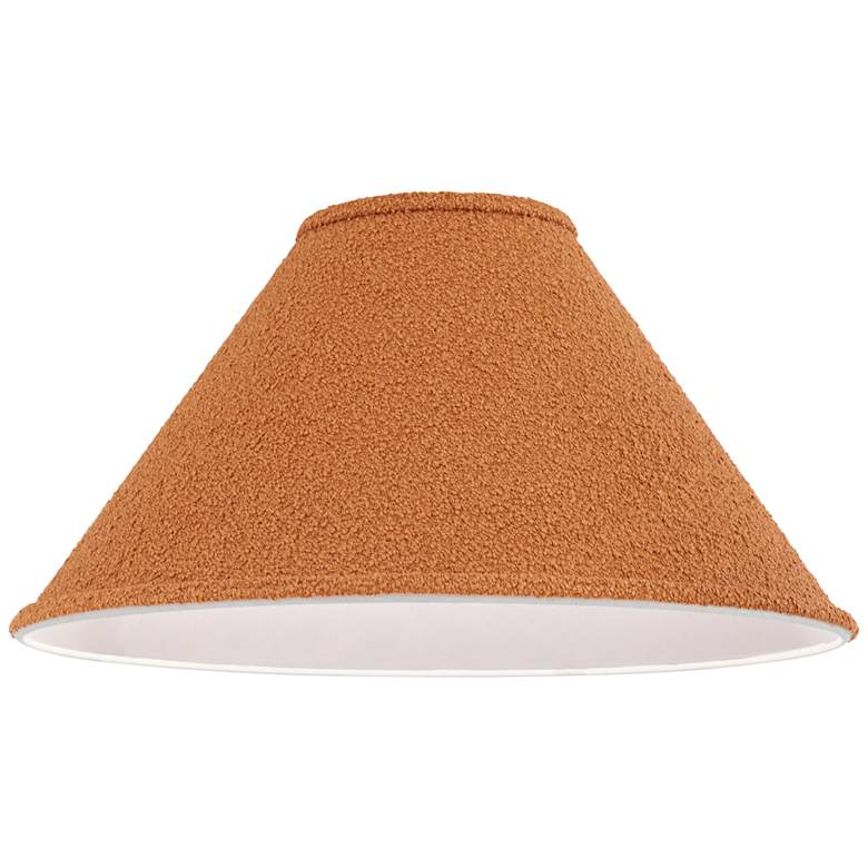 Image 3 Springcrest Rust Camel Brown Boucle Woven Fabric Tapered Shade 6x19x10 more views