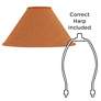 6_Springcrest Rust Camel Brown Boucle Woven Fabric Tapered Shade 6x19x10 more views