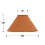 7_Springcrest Rust Camel Brown Boucle Woven Fabric Tapered Shade 6x19x10 more views