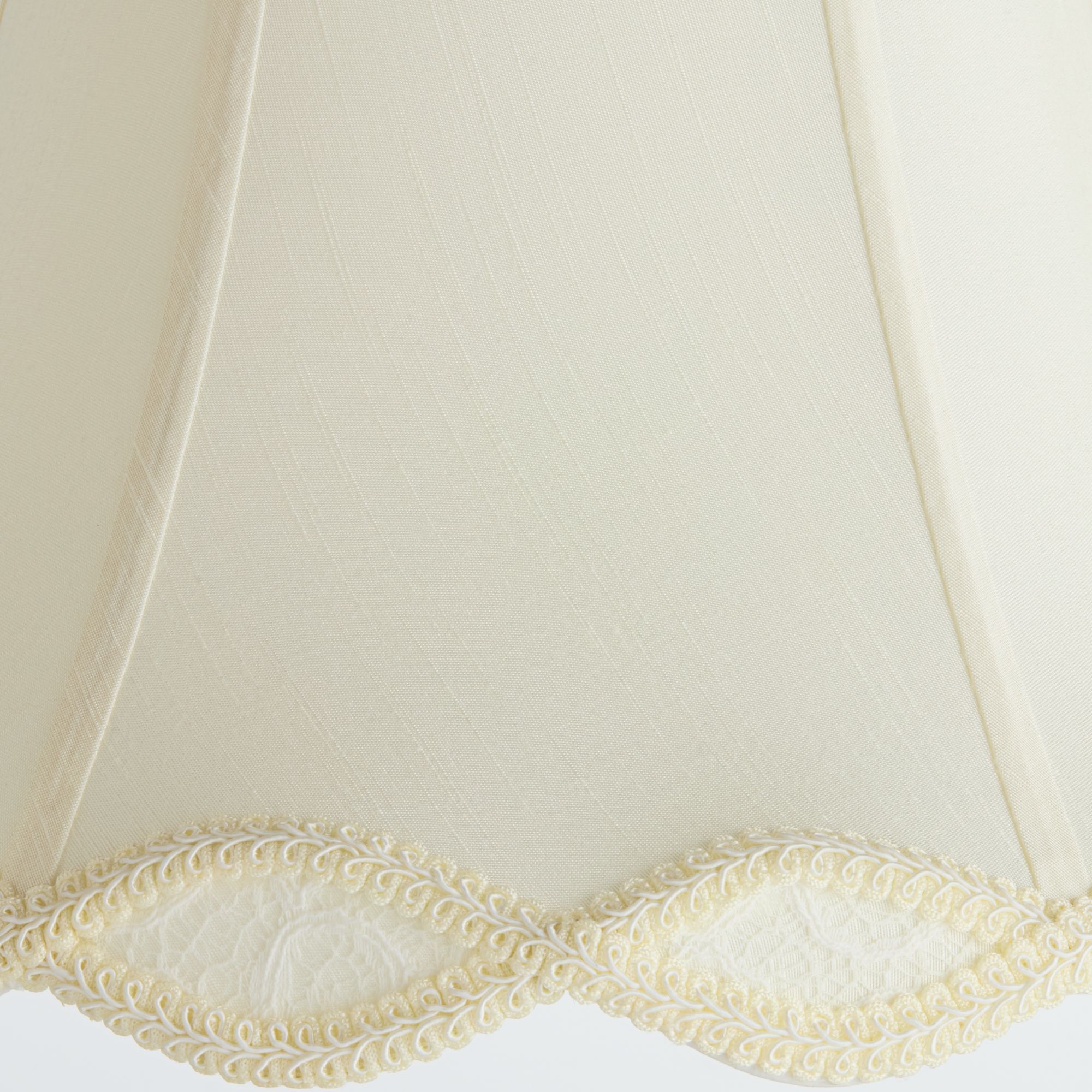 Image 7 Springcrest Ruth Cream Scalloped Bell Lamp Shade 7x14x12x12.5 (Spider) more views