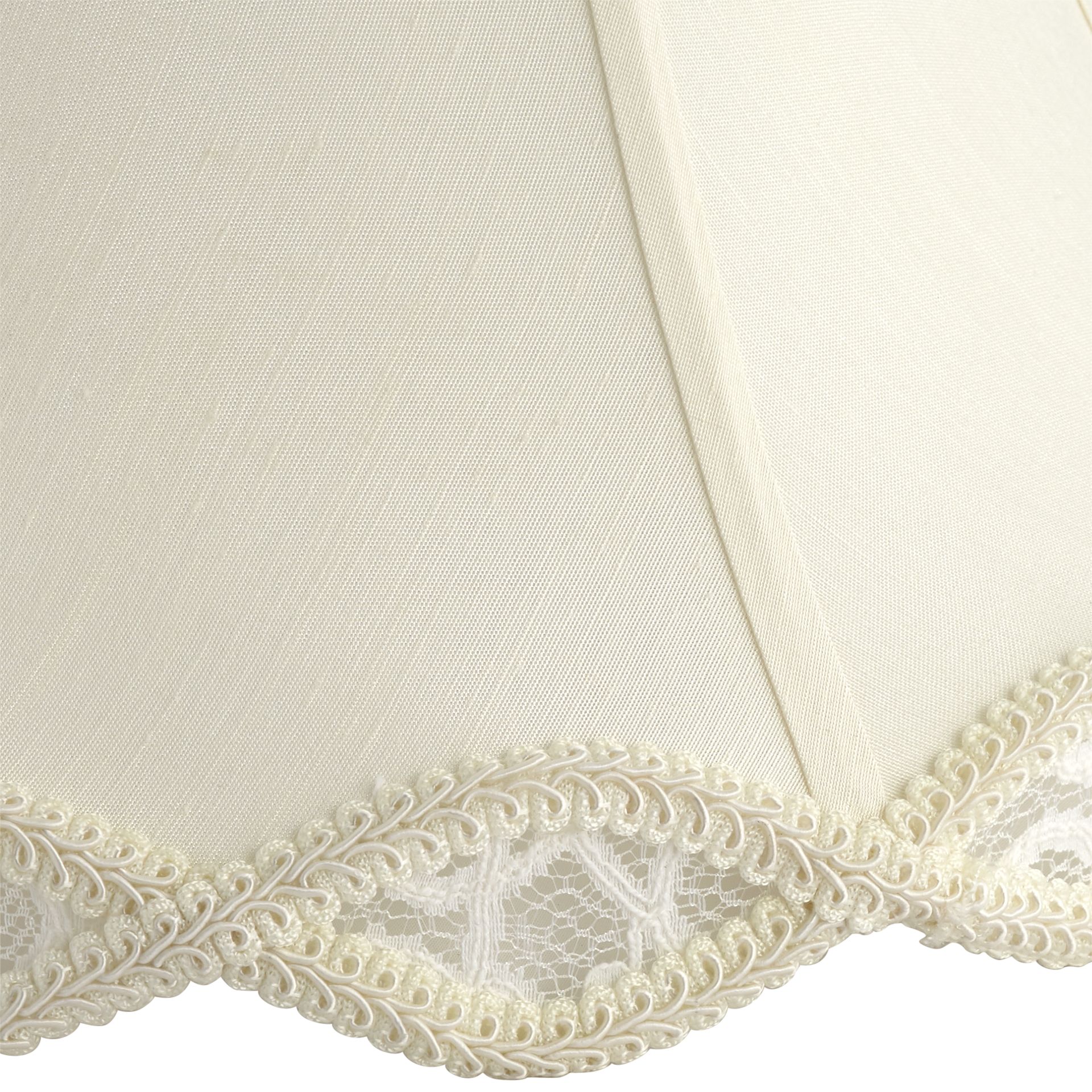 Image 3 Springcrest Ruth Cream Scalloped Gallery Bell Lamp Shade 7x14x12.5 (Spider) more views