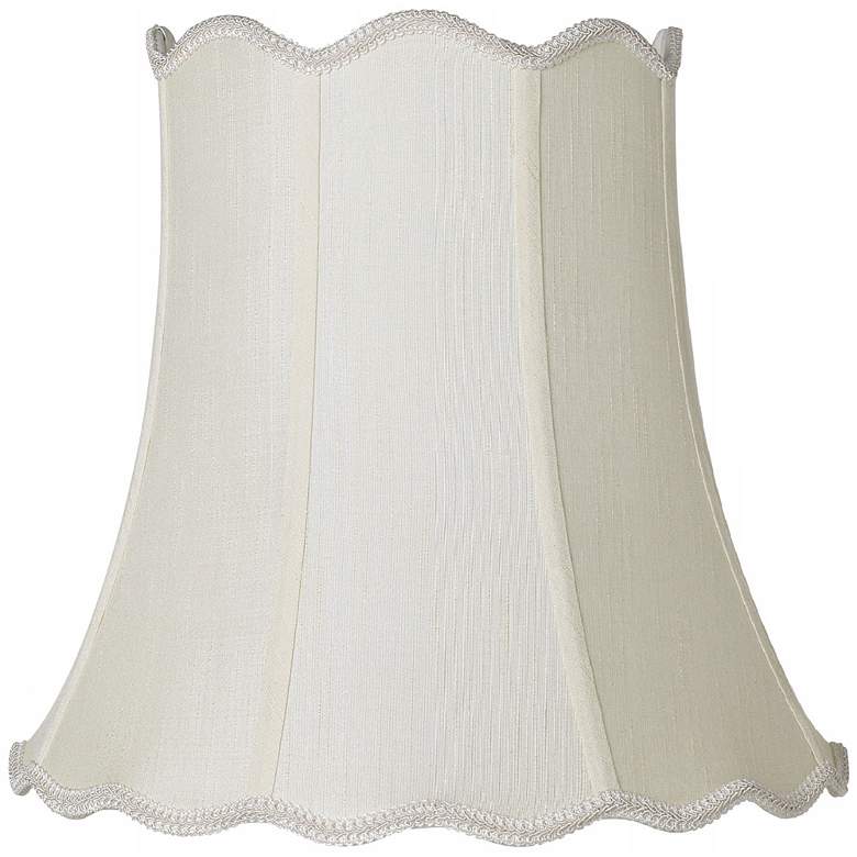 Image 1 Springcrest Saba Creme Scallop Bell Lamp Shade 10x16x15 (Spider)