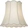 3_Springcrest Saba Creme Scallop Bell Lamp Shade 10x16x15 (Spider) more views