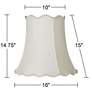 5_Springcrest Saba Creme Scallop Bell Lamp Shade 10x16x15 (Spider) more views