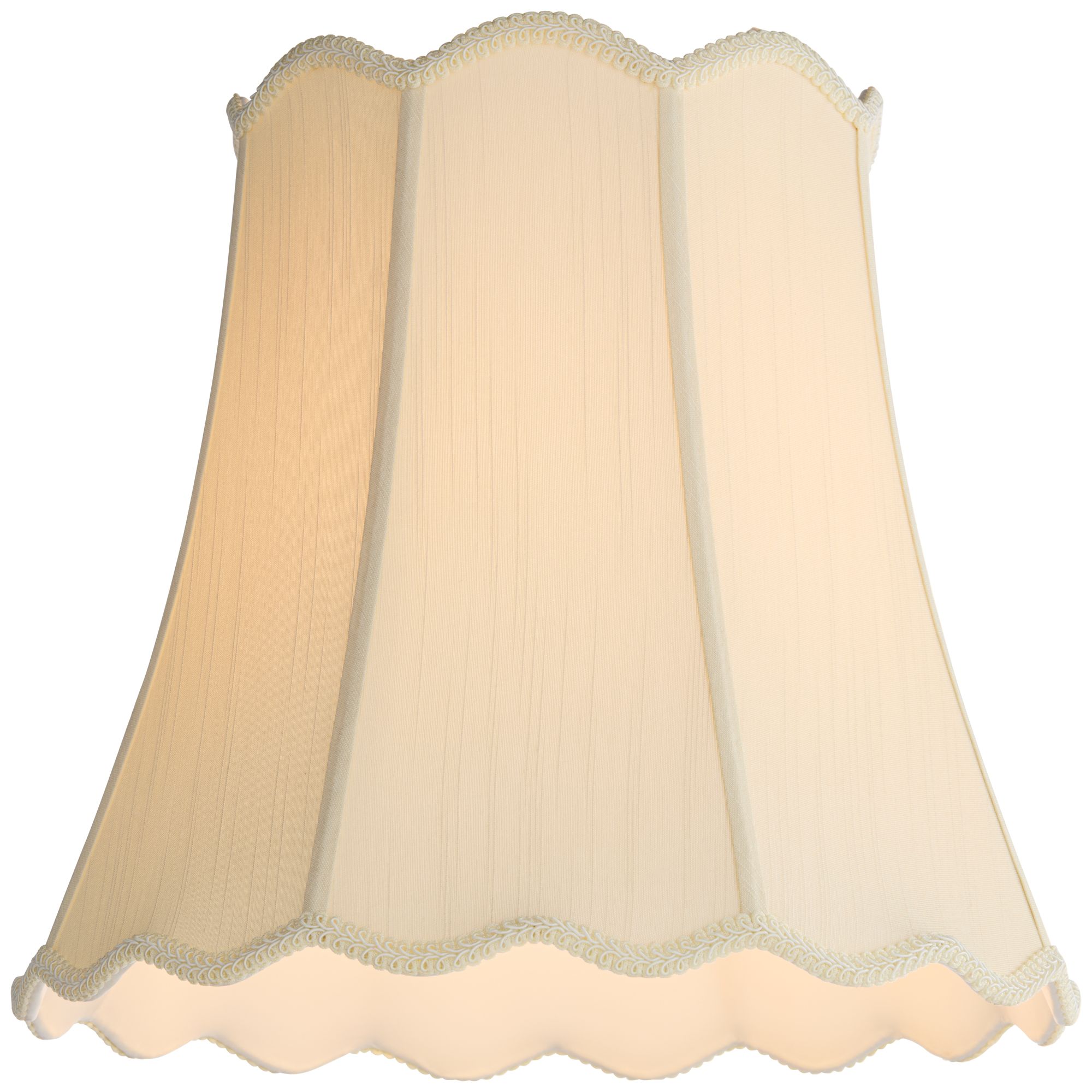 Springcrest Saba Creme Scallop Bell Lamp Shade 10x16x15 (Spider)