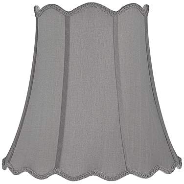 Springcrest Saba Gray Scallop Bell Lamp Shade 10x16x16 (Spider)