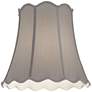 2_Springcrest Saba Gray Scallop Bell Lamp Shade 10x16x16 (Spider) more views