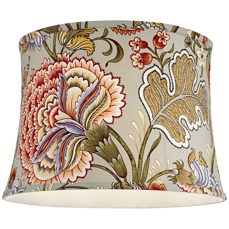 Image 3 Springcrest Sage Green Flower Set of 2 Drum Shades 14x16x11.5 (Spider) more views