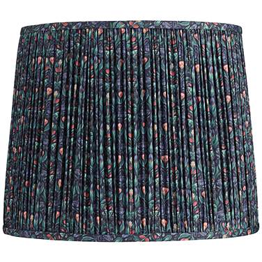 Springcrest Sally Blue Green Floral Pleated Lamp Shade 13x15x12