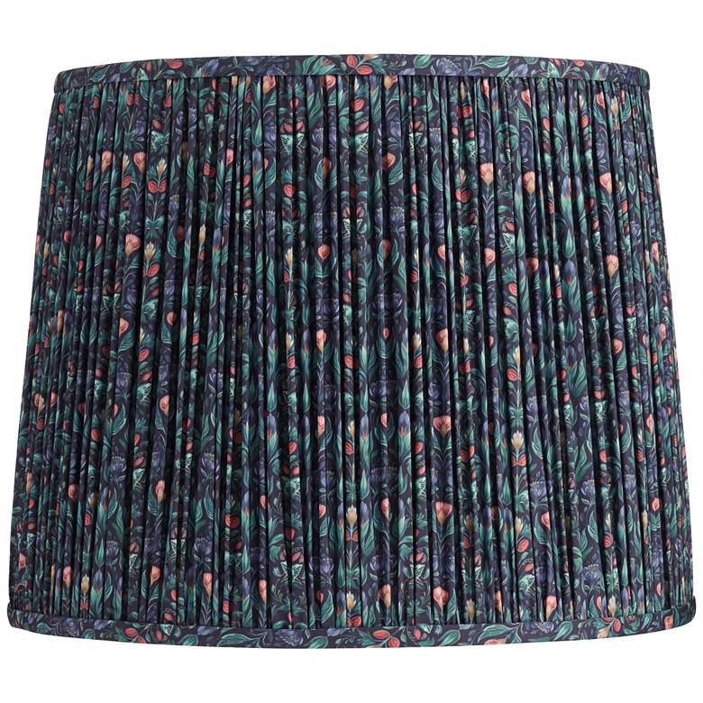 Image 1 Springcrest Sally Blue Green Floral Pleated Lamp Shade 13x15x12
