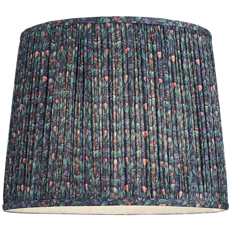 Image 3 Springcrest Sally Blue Green Floral Pleated Lamp Shade 13x15x12 more views