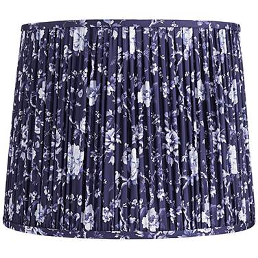 Springcrest Sally Deep Blue Floral Pleated Lamp Shade 13x15x12