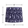 7_Springcrest Sally Deep Blue Floral Pleated Lamp Shade 13x15x12 more views