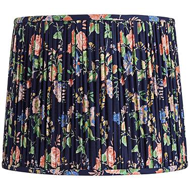 Springcrest Sally Navy Blue Rose Floral Pleated Lamp Shade 13x15x12