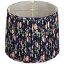 4_Springcrest Sally Navy Blue Rose Floral Pleated Lamp Shade 13x15x12 more views