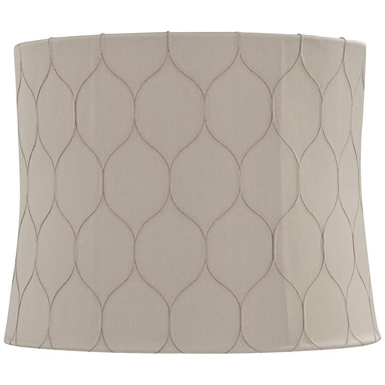 Image 1 Springcrest Salzburg Khaki Softback Drum Lamp Shade 13x14x11 (Spider)