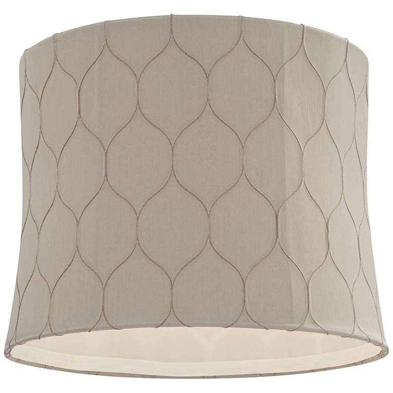 Image 3 Springcrest Salzburg Khaki Softback Drum Lamp Shade 13x14x11 (Spider) more views