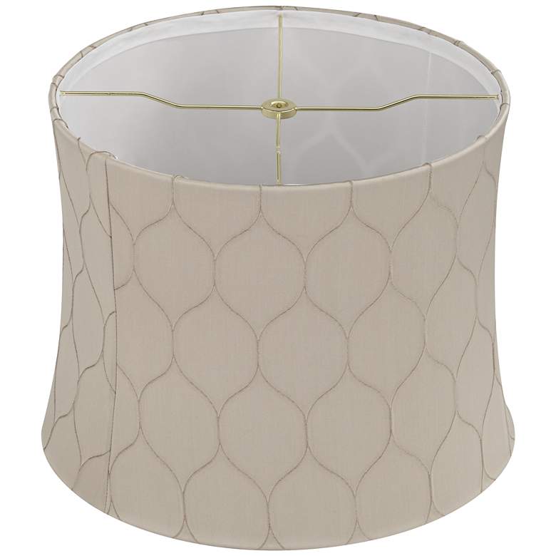 Image 4 Springcrest Salzburg Khaki Softback Drum Lamp Shade 13x14x11 (Spider) more views