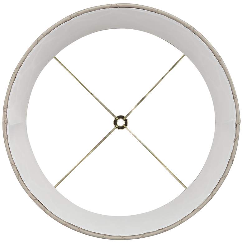 Image 5 Springcrest Salzburg Khaki Softback Drum Lamp Shade 13x14x11 (Spider) more views