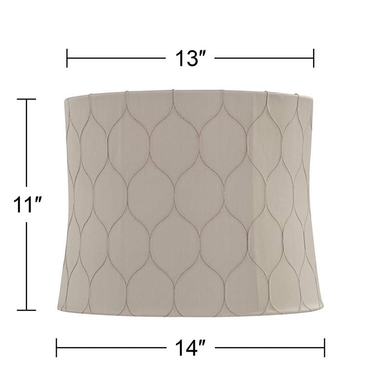 Image 7 Springcrest Salzburg Khaki Softback Drum Lamp Shade 13x14x11 (Spider) more views