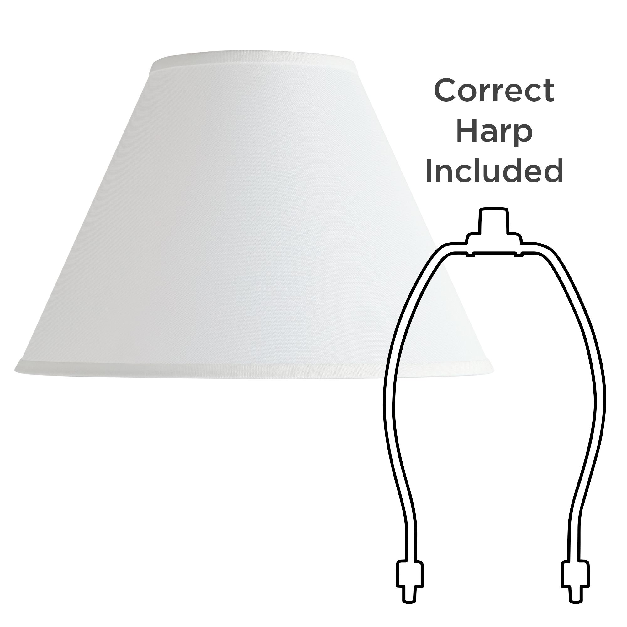 Springcrest Sela Antique White Linen Empire Shade 6.5x15x10.75 (Spider)