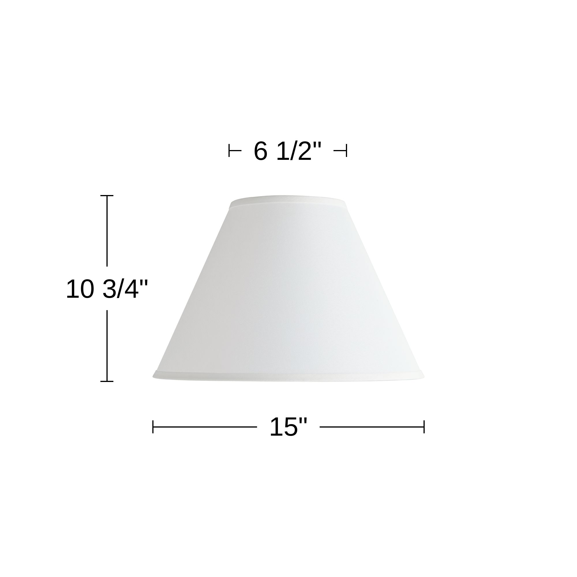 Springcrest Sela Antique White Linen Empire Shade 6.5x15x10.75 (Spider)