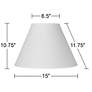 7_Springcrest Sela Antique White Linen Empire Shade 6.5x15x10.75 (Spider) more views