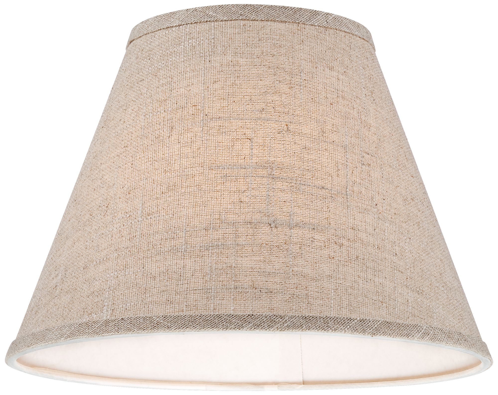 Image 3 Springcrest Sela Burlap Fabric Empire Profile Lamp Shape 6x12x9 (Spider) more views